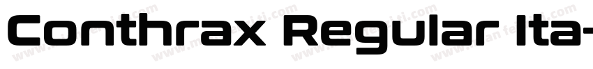 Conthrax Regular Ita字体转换
